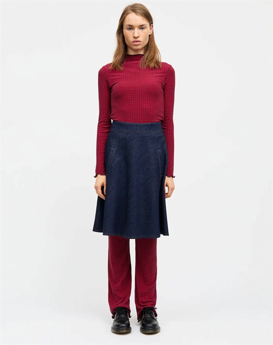 Luke Denim Stelly Nederdel - Mid Blue Denim